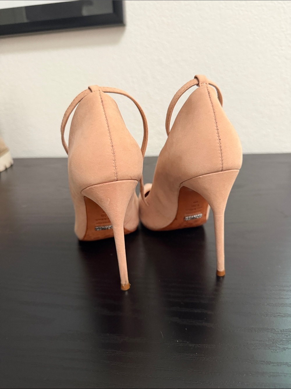 SCHUTZ Blush Pointed-Toe Ankle-Strap Pumps - Picture 4 of 4
